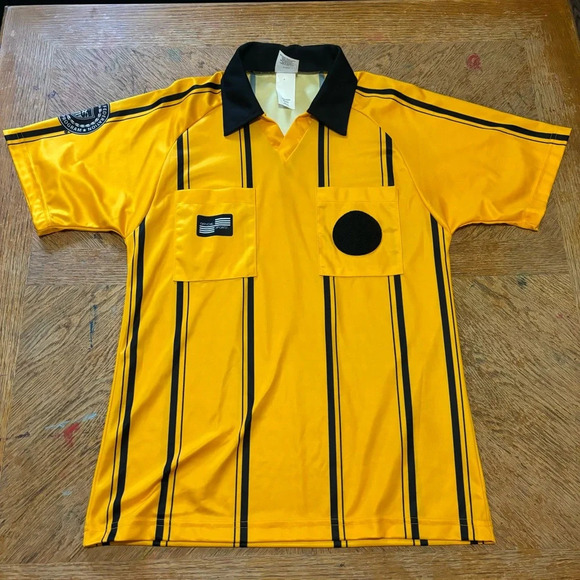 USA SOCCER FEDERATION Soccer Referee Jersey Men’s Adult Size Small Fútbol - Picture 1 of 8